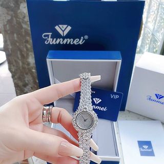 ĐỒNG HỒ NỮ CHÍNH HÃNG FUNMEI F00 FULL ĐÁ PHA LÊ ĐI KÈM TEM KÍCH HOẠT ĐIỆN TỬ BẢO HÀNH CHÍNH HÃNG 3