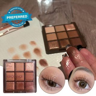 Bảng phấn mắt sô cô la 9 màu Herorange Matte Glitter Makeup Eyeshadow sẵn tại shop
