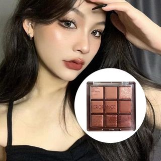 Bảng phấn mắt sô cô la 9 màu Herorange Matte Glitter Makeup Eyeshadow sẵn tại shop