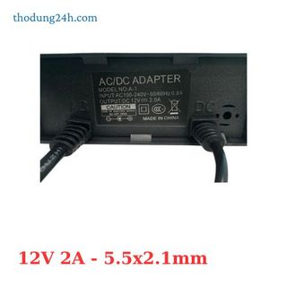 Nguồn 12V 2A chân lớn 5.5x2.1 (2.5mm)