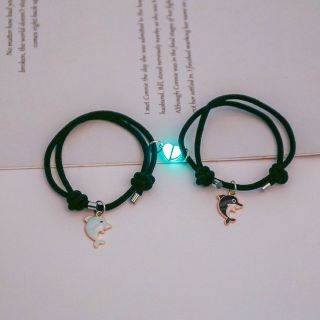 Cặp Vòng Tay Tình yêu Tim Phât sáng nam châm cùng charm đầy ý nghĩa, mẫu mã tinh tế , thời trang ( Hàng Giá Tận Xưởng )