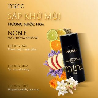Sáp khử mùi Mine Perfumed Deodorant Stick For Men Noble chai 50g