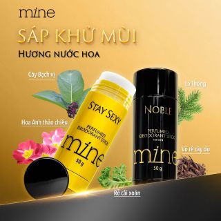 Combo Sáp khử mùi Mine perfumed deodorant stick stay Sexy và Stick For Men Noble chai 50g