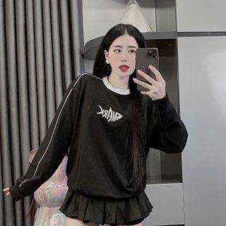 ÁO NỈ DÀI TAY THU ĐÔNG THÊU SIÊU HOT