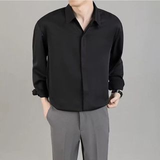 Áo sơ mi nam dài tay cao cấp, Chất liệu lụa mềm mịn , kiểu dáng Hàn Quốc không nhăn, không xù , thấm hút mồ hôi