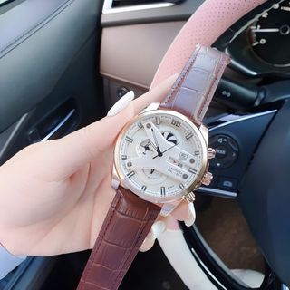 XẢ KHO ĐỒNG HỒ NAM DA TRUNG CẤP TAG HEU DÂY DA MẶT TRÒN TO 9