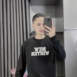 ÁO THUN NỈ DÀI TAY NAM NỮ THÊU CHỮ THU ĐÔNG