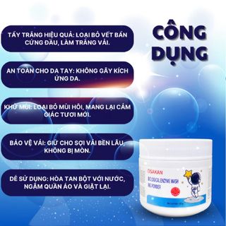 Bột Tẩy Trắng Quần Áo OSAKAN Sinh Học Đánh Bay Vết Bẩn - Tẩy Trắng Quần Áo - Khử Vết Ố Vàng