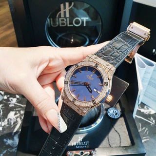 SALE NHANH ĐỒNG HỒ NAM CAO CẤP HUB MÁY PIN NHẬT DÂY DA BỌC CAO SU VIỀN ĐÁ 3
