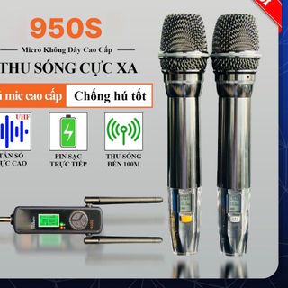 Micro đa năng JBL Cao Cấp 950S - Micro Karaoke Không Dây Đa Năng Sử Dụng Cho Tất Loại Loa Kéo, Vang, Amply Thiết Kế Mới Lạ Siêu Đẹp Bắt Sóng Xa Đến 100M Bảo Hành 12 Tháng