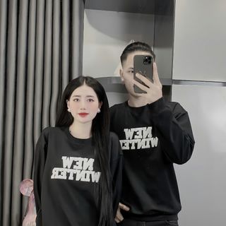 Áo thun cổ tròn dài tay thu đông nam nữ