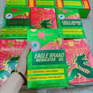 Bán sỉ 1 Lốc  Dầu xanh con ó 2 nắp Mỹ 24ml. mẫu mới hình rồng năm date 2028