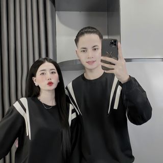 Áo thun thu đông dài tay cổ tròn - chất liệu nỉ da cá