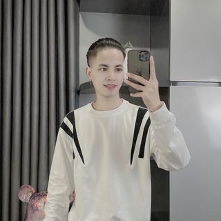 Áo thun thu đông dài tay cổ tròn - chất liệu nỉ da cá
