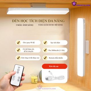 Sỉ Đèn Học Tích Điện Dán Tường Gắn Bàn Làm Việc Điều Chỉnh Linh Hoạt Xoay 88 Độ 3 Màu Ánh Sáng SL-963