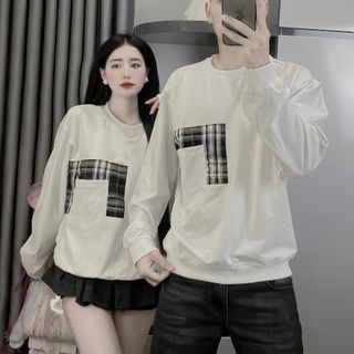 Áo thun dài tay cổ tròn nam nữ - Chất liệu nỉ da cá