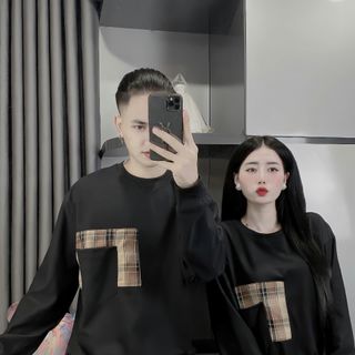 Áo thun dài tay cổ tròn nam nữ - Chất liệu nỉ da cá