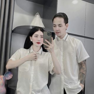 Áo sơ mi ngắn tay vải đũi dày dặn - nhiều màu sắc