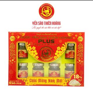 YẾN XUÂN 2025_YẾN SÀO THIÊN HOÀNG 18% PLUS (HỘP 6 LỌ X 70ML)