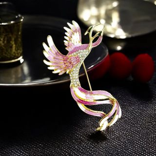 Ghim Cài Áo Hình Chim Phượng Hoàng Phong Cách Trung Hoa Thời Trang Dành Cho Nam Nữ (7cm)