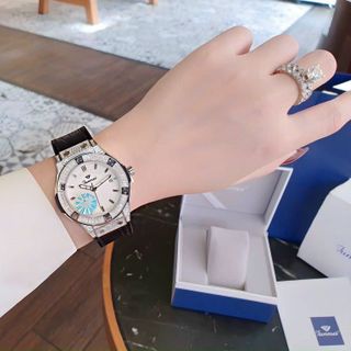 ĐỒNG HỒ NAM NỮ CHÍNH HÃNG FUNMEI F1503 VIỀN BẠC DÂY CAO SU BỌC DA CÓ TEM KÍCH HOẠT ĐIỆN TỬ BẢO HÀNH CHÍNH HÃNG 2
