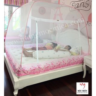 Màn Chụp Cao Cấp Mộc Miên Đỉnh Rộng - Kích Thước 1,2mx2m ( video , hình thật )