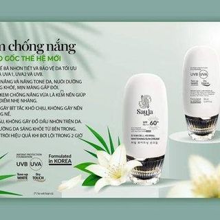 Kem chống nắng phổ rộng Sayja nâng tone, dưỡng trắng da chống tia UVA UVB, SPF60+ PA++++ dung tích 50ml