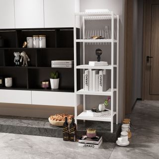 Kệ Gỗ Lò Vi Sóng Behomes 5 Tầng - Kệ Để Đồ Gỗ Thông Chắc Chắn Chống Mối Mọt
