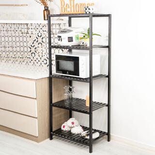 Kệ Gỗ Lò Vi Sóng Behomes 5 Tầng - Kệ Để Đồ Gỗ Thông Chắc Chắn Chống Mối Mọt