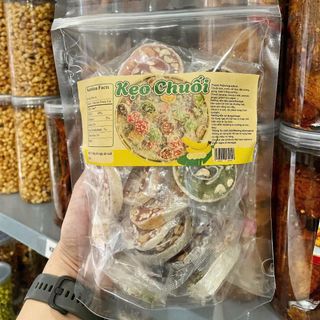 Kẹo chuối cuộn bánh tráng mix các vị (500G)