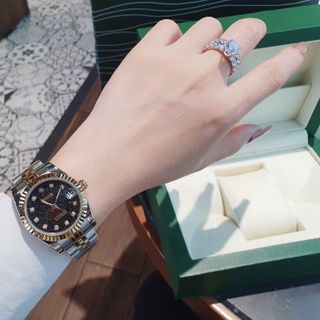 ĐỒNG HỒ NAM NỮ CAO CẤP RÔ LE DÂY THÉP MẶT KÍNH SAPHIRE NIỀNG KHÍA 6