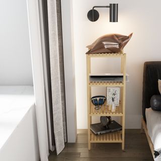 Kệ tab gỗ đầu giường 4 tầng Behomes - Nội thất phòng ngủ, phòng khách
