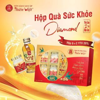 (Combo 6 lọ yến+2lọ sâm HQ)YẾN SÀO CAO CẤP THIÊN VIỆT
KẾT TINH TỪ TINH HOA THIÊN NHIÊN VÀ GIÁ TRỊ TRUYỀN THỐNG LÂU ĐỜI(HỘP QUÀ TẾT)SANG TRỌNG TINH TẾ