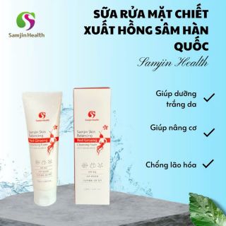 Sữa rửa mặt truyền trắng hồng sâm Samjin HQ 120ml