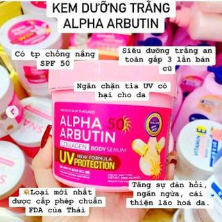 Kem Kích Trắng AlphaArbutin Collagen Body Serum SPF50 500 gram