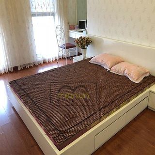 Chiếu Hạt Gỗ Hương Đỏ Cao Cấp - Kích Thước 1,5mx1,9m ( video, hình thật )
