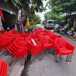 Ghế Nhựa cafe giá rẻ ghế nhựa chân inox ghế Nhựa ngoài trời chính hãng