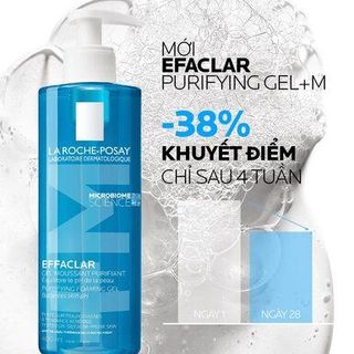 GEL RỬA MẶT DÀNH CHO DA DẦU, NHẠY CẢM LA ROCHE-POSAY EFFACLAR PURIFYING FOAMING GEL FOR OILY SENSITIVE SKIN - 400ML