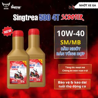 Nhớt xe máy Singtrea 500 Scooter GOLD 4T 10W40 0.8L