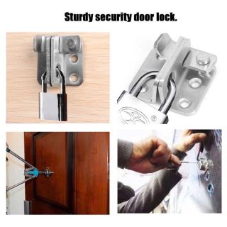 CHỐT KHÓA CỬA INOX CHẮC CHẮN DÀY 3.5MM MÓC XOAY BẰNG THÉP KHÔNG R