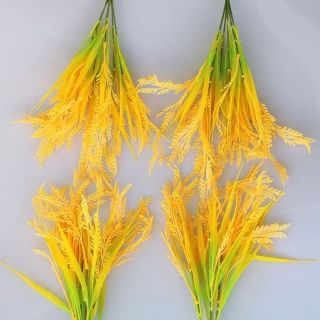 Bông lúa vàng 7 nhánh, cao 45cm, hàng chuẩn, siêu đẹp