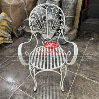 Ghế sắt hoa văn ngoài trời ghế sắt đuôi cong ghế sắt cafe cao cấp giá rẻ