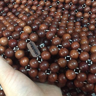 Chiếu Hạt Gỗ Hương Đỏ Cao Cấp - Kích Thước 1,8mx2m ( video , hình thật )