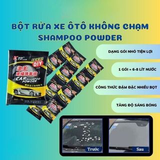 Combo 10 Bột Rửa Xe Ô Tô Không Chạm Shampoo Powder