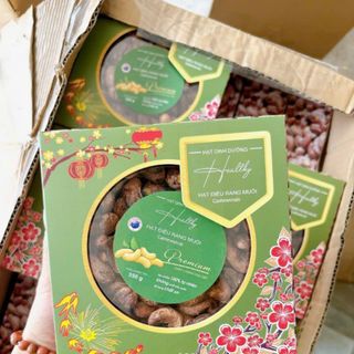 Hạt điều nguyên hạt thượng hạng hộp giấy (350G)