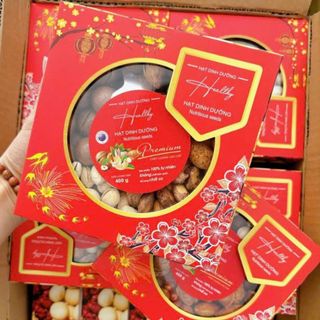 Hạt dinh dưỡng mix 4 vị hộp giấy sang trọng (400G)