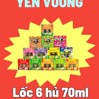 Lốc 6 hủ Yến chưng 70ml Yến Vương