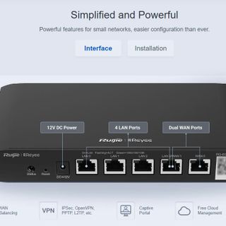 Thiết bị mạng HUB Switch RUIJIE REYEE RG-EG105G V2 (5 cổng 10/100/1000BASE-T PoE/PoE)