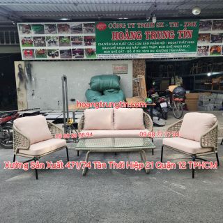 Sofa cao cấp ngoài trời dây dù theo yêu cầu ghế sofa dành cho biệt thự Resort