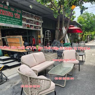 Sofa cao cấp ngoài trời dây dù theo yêu cầu ghế sofa dành cho biệt thự Resort